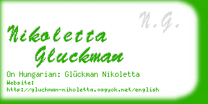 nikoletta gluckman business card